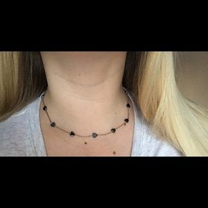 Charcoal heart necklace